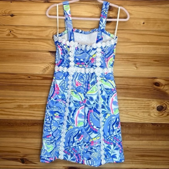 Lilly Pulitzer Janelle shift in blue peri pinch pinch size 0 NEW - Picture 5 of 5
